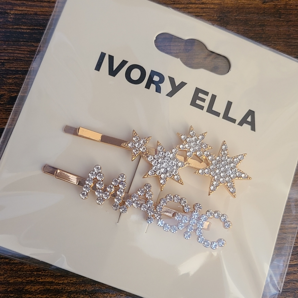 Ivory Ella—Rhinestone Magic Barrettes